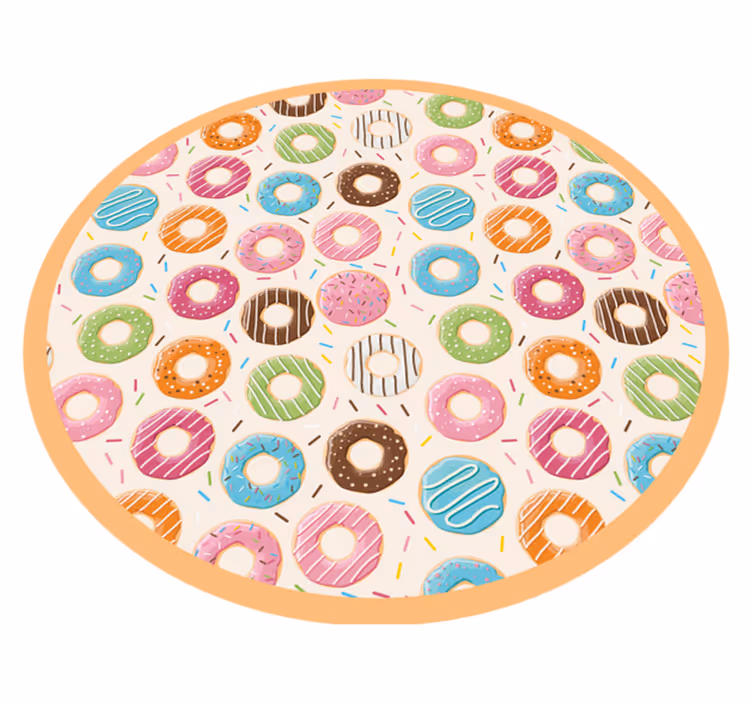 Colorful donut pattern kids vinyl carpet - TenStickers