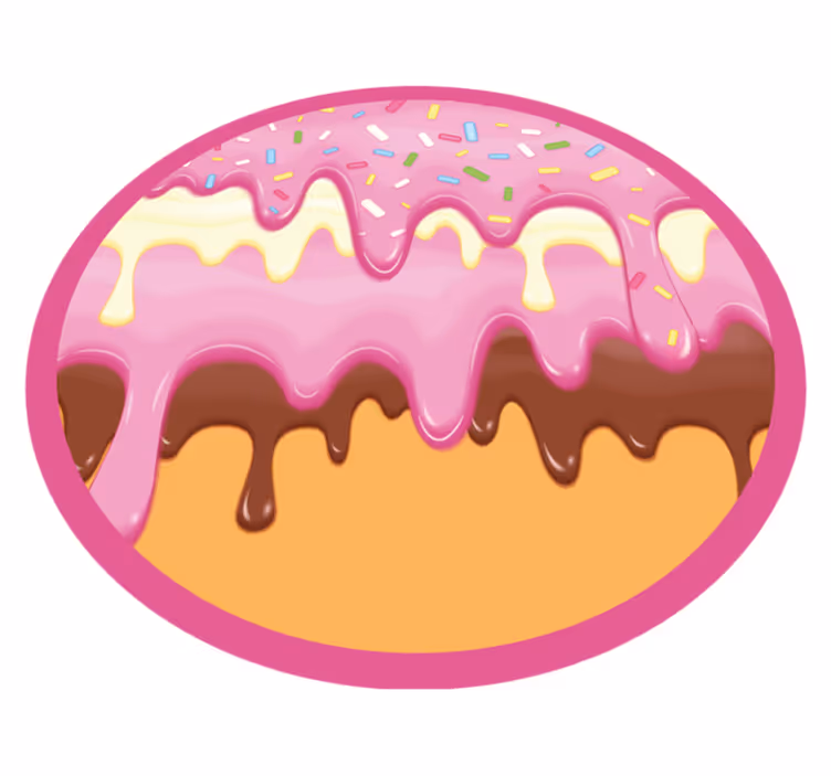 Sweet treat delight circular vinyl carpet - TenStickers