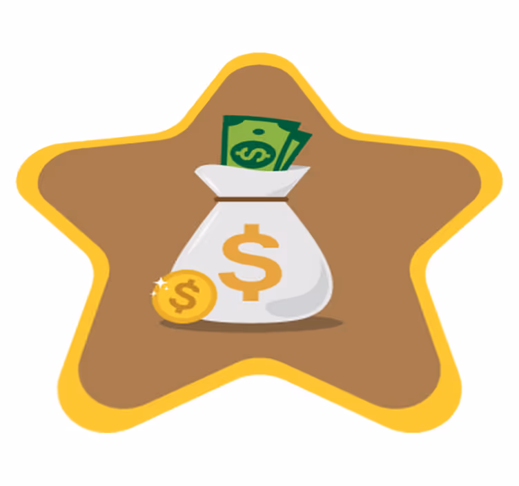Money Bag Logo kids vinyl carpet - TenStickers