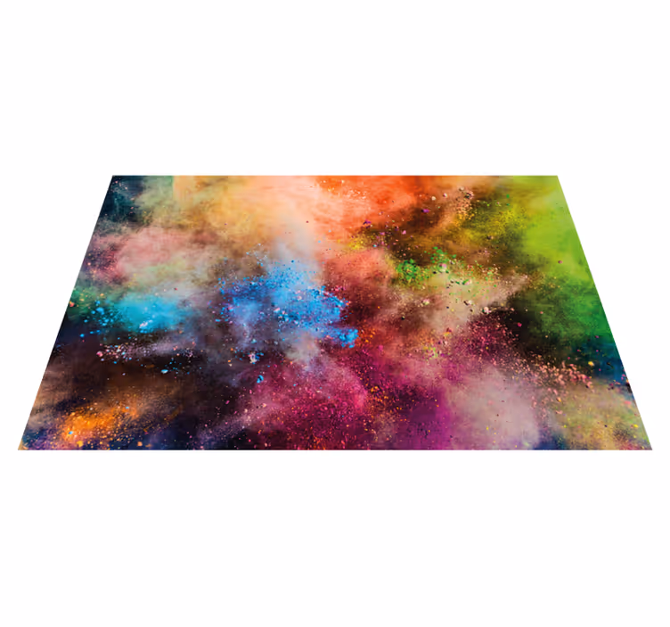 Colorful Cosmic Burst modern vinyl carpet - TenStickers