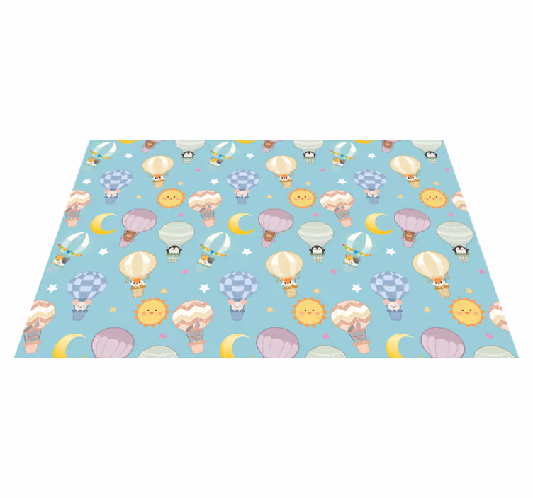 Whimsical Hot Air nursery vinyl carpet - TenStickers