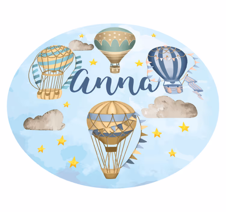 Air Balloon Fantasy custom vinyl carpet - TenStickers