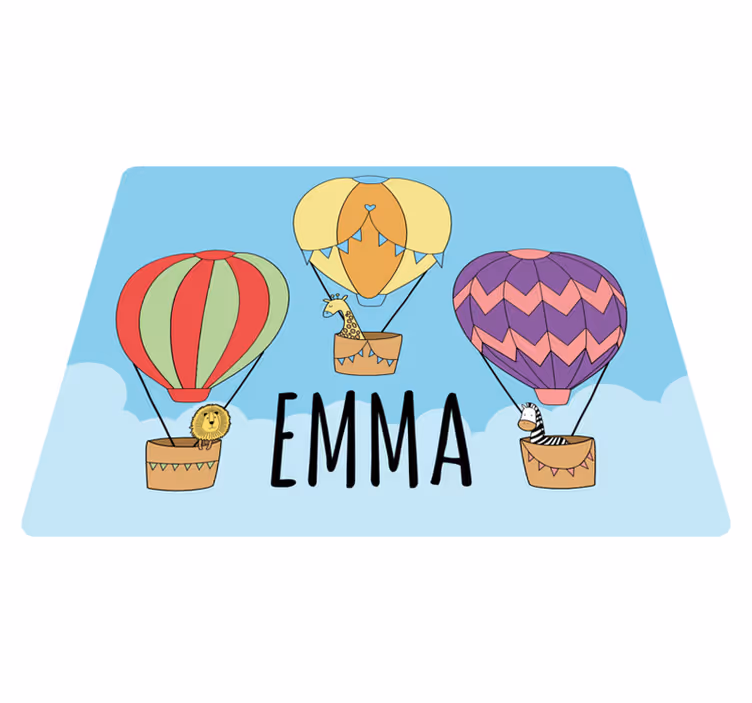 Colorful Hot Airs custom vinyl carpet - TenStickers