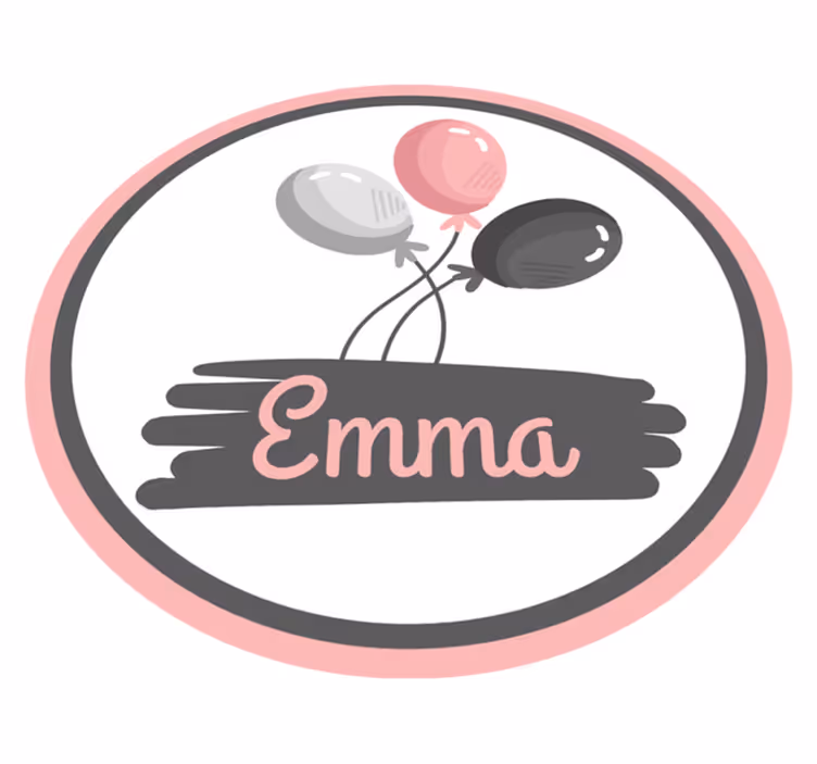 Personalized Balloon Theme custom vinyl carpet - TenStickers