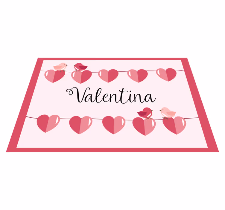 Heart Design custom vinyl carpet - TenStickers