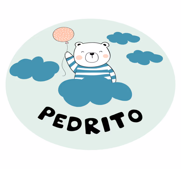 Cheerful Bear Balloon custom vinyl carpet - TenStickers