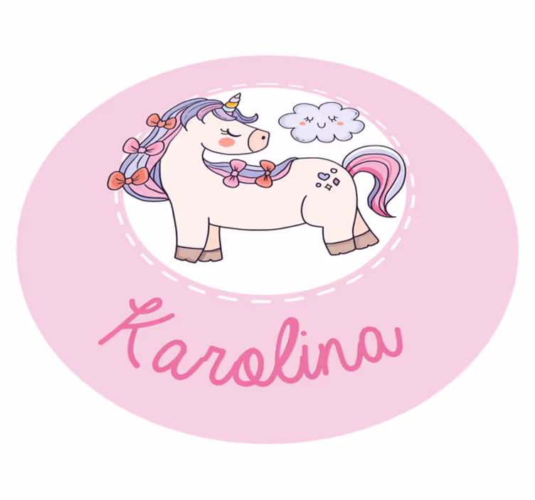 UNICORN WITH NAME custom vinyl carpet - TenStickers