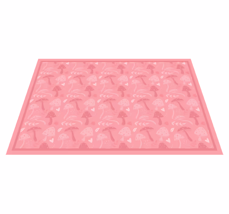 Nature vinyl carpet with enchanting mushroom design - TenStickers