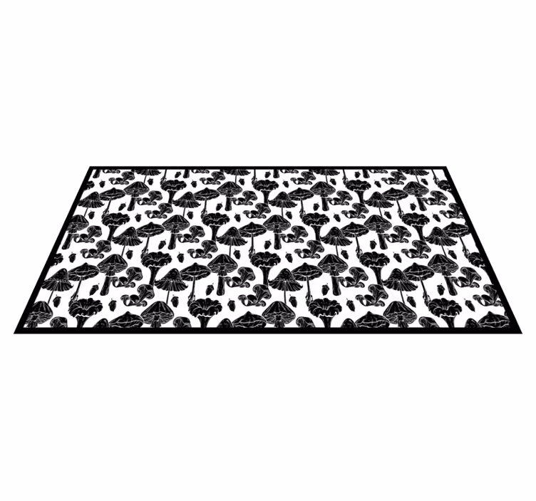 Stylized Mushroom Pattern nature vinyl carpet - TenStickers
