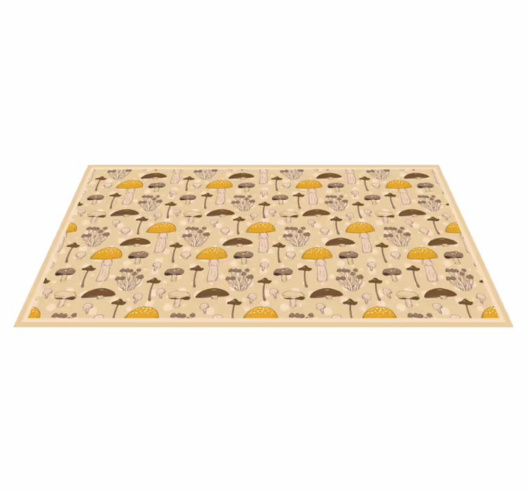 Mushroom Forest Pattern kitchen vinyl carpet - TenStickers