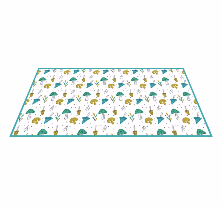 Mushroom Pattern Playful nature vinyl carpet - TenStickers