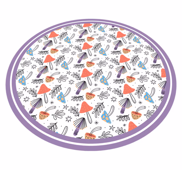 Colorful fungi sprouts nature vinyl carpet - TenStickers