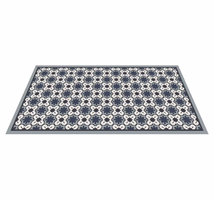 Grey classic arrangement mosaic vinyl carpet - TenStickers