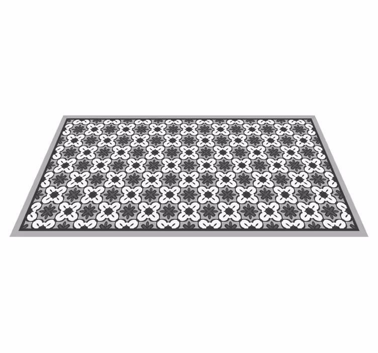 Classic Floral Pattern mosaic vinyl carpet - TenStickers