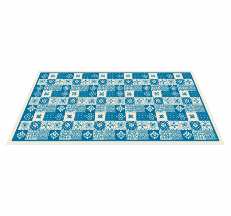 Patterned blue  mosaic tile vinyl carpet - TenStickers