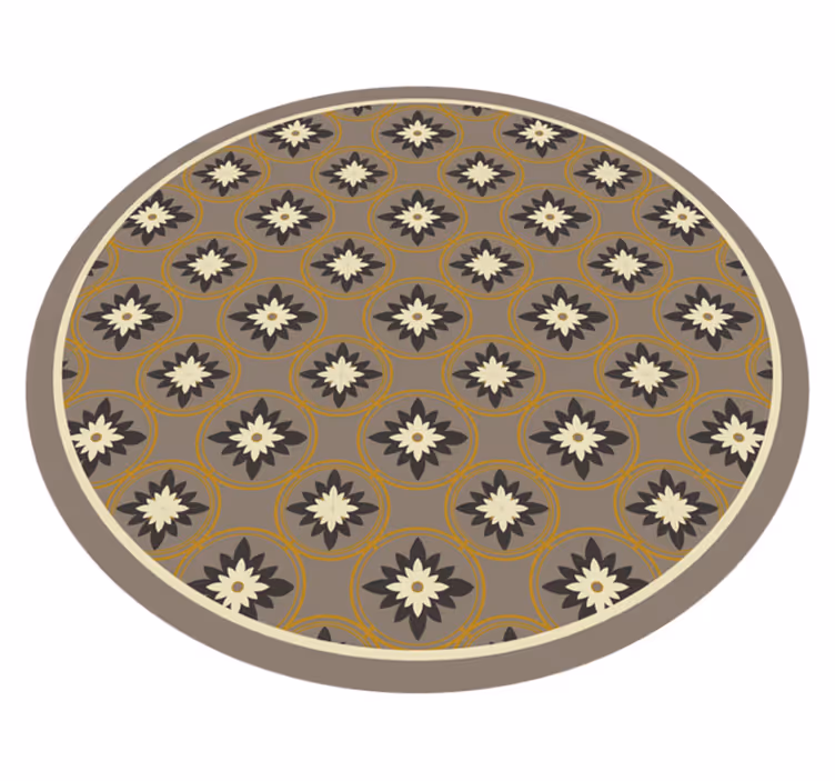 Patterned Circle mosaic vinyl carpet - TenStickers
