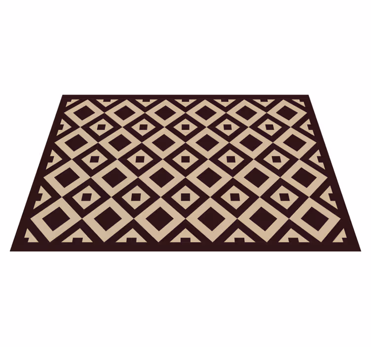 Illustration with diamond pattern geometric vinyl carpet - TenStickers