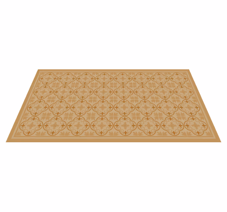 Geometric tile motif living room vinyl carpet - TenStickers