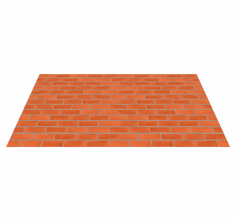 Red brick pattern stone effect vinyl carpet - TenStickers