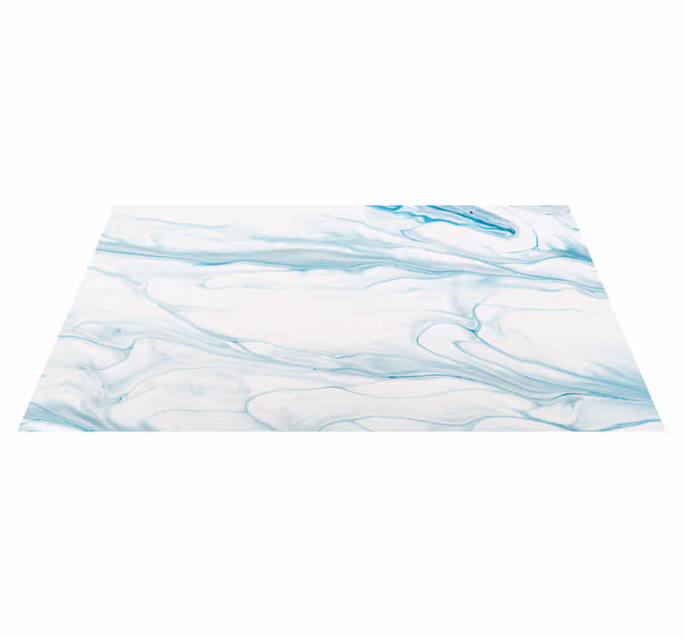 Soothing Aqua Swirls bathroom vinyl carpet - TenStickers