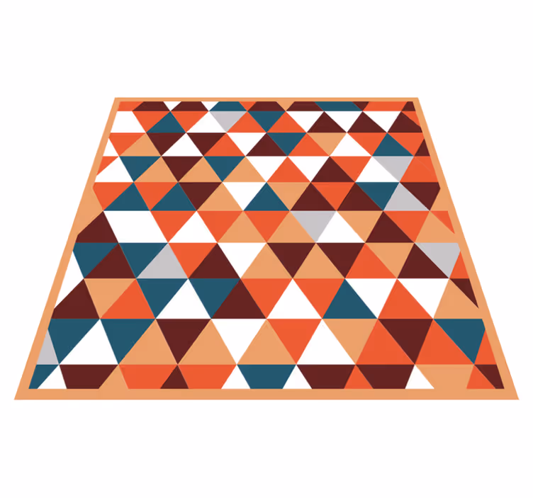Triangular Mosaic Pattern geometric vinyl carpet - TenStickers