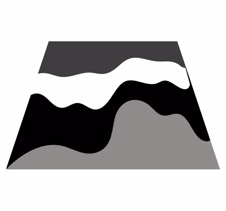 Wavy Contrast Patterns minimalist vinyl carpet - TenStickers