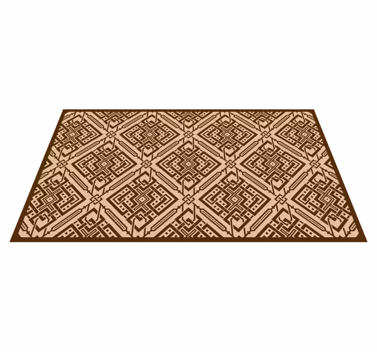 Elegant geometric element living room vinyl carpet - TenStickers