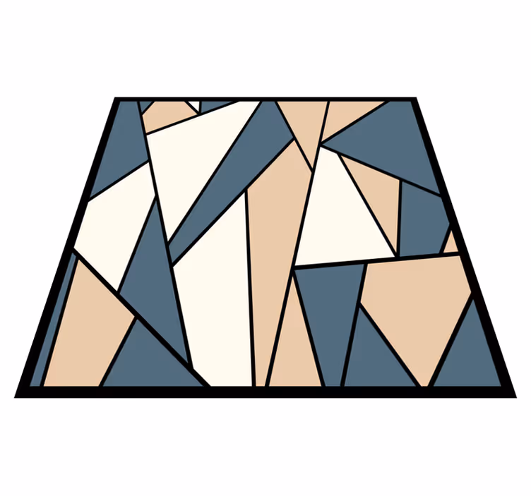 Grey and beige sections geometric vinyl carpet - TenStickers