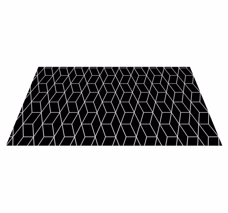 Black Hexagonal Pattern geometric vinyl carpet - TenStickers
