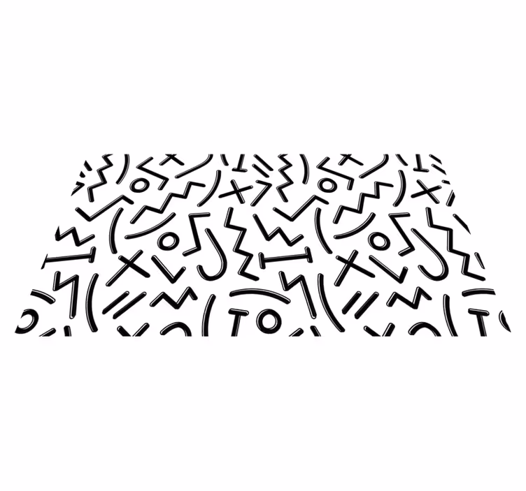 Dynamic Abstract Lines kids vinyl carpet - TenStickers