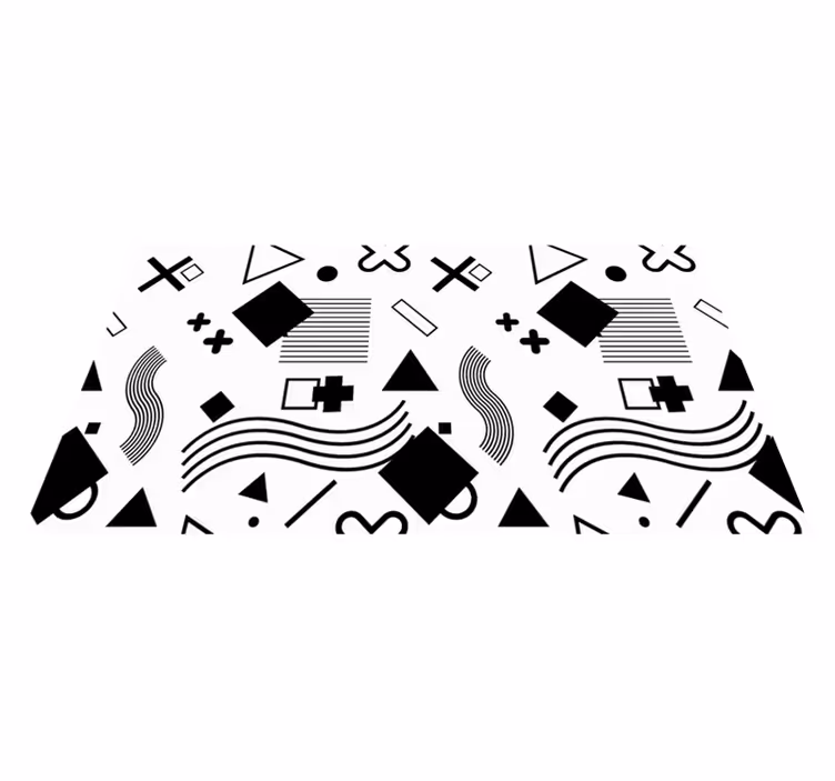Black Patterns geometric vinyl carpet - TenStickers