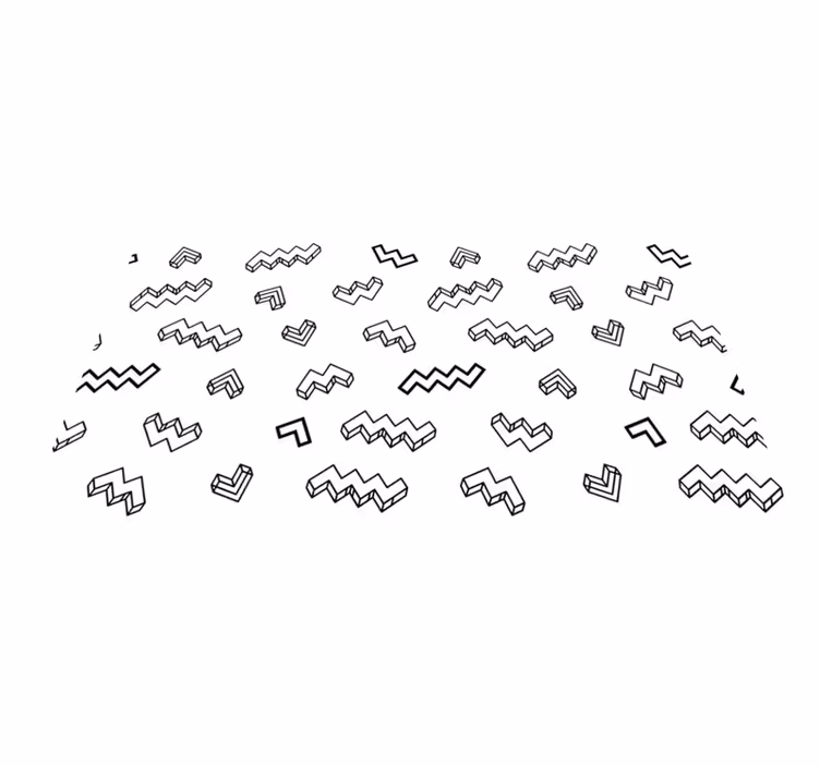 Bold Angular Patterns kids vinyl carpet - TenStickers