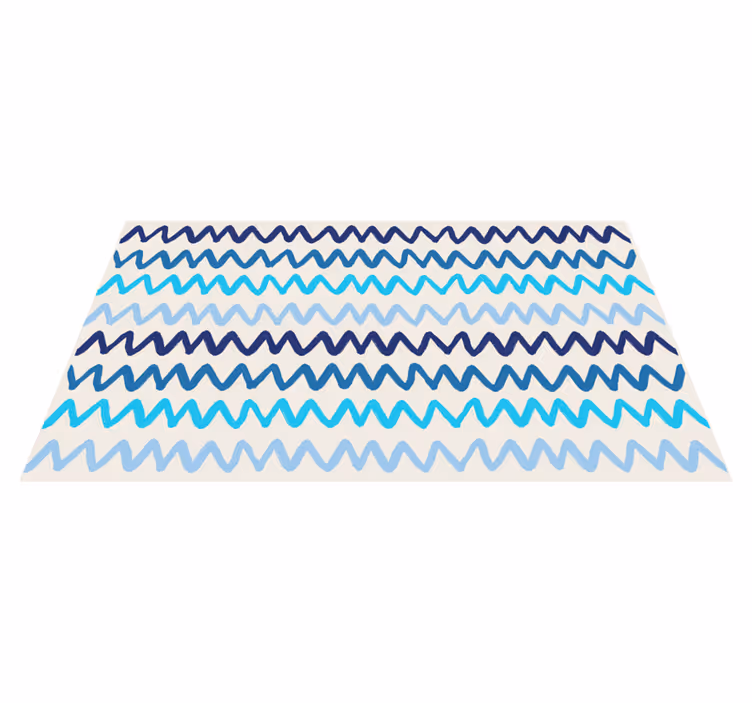 Wavy Stripe Patterns bathroom vinyl carpet - TenStickers