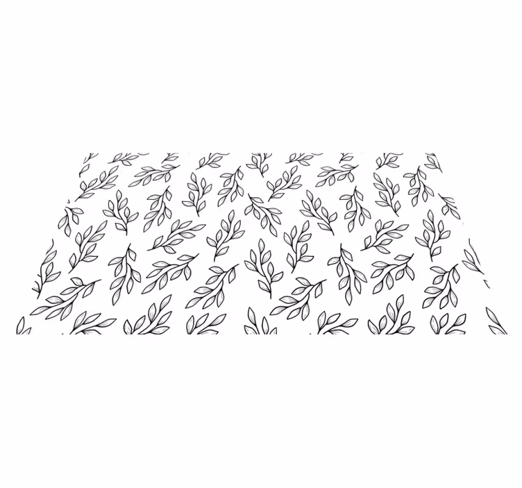 Leafy Branch Pattern nature vinyl carpet - TenStickers