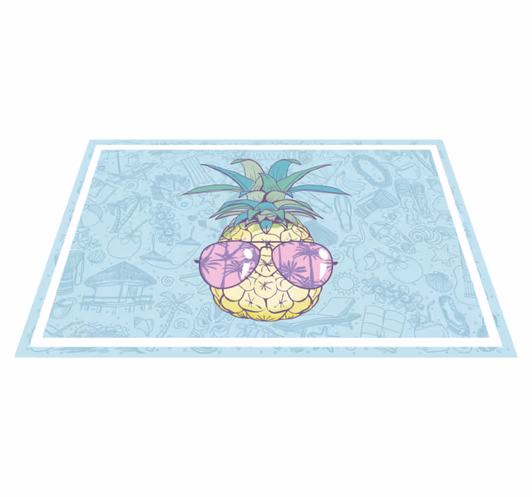 Cool pineapple shades kitchen vinyl carpet - TenStickers