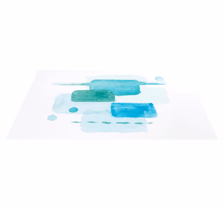 Aquatic Color Blocks living room vinyl carpet - TenStickers