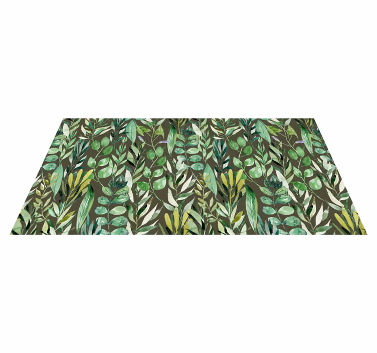 Lush Greenery Pattern nature vinyl carpet - TenStickers