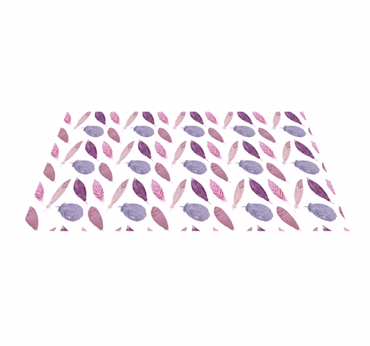 Vibrant Feather Motif nature vinyl carpet - TenStickers