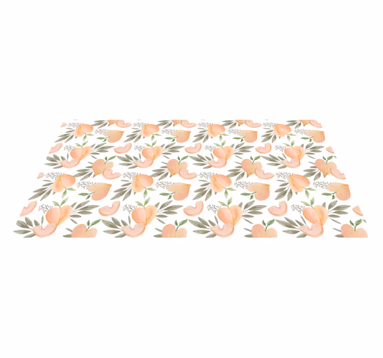 Peach Floral Arrangement kitchen vinyl carpet - TenStickers