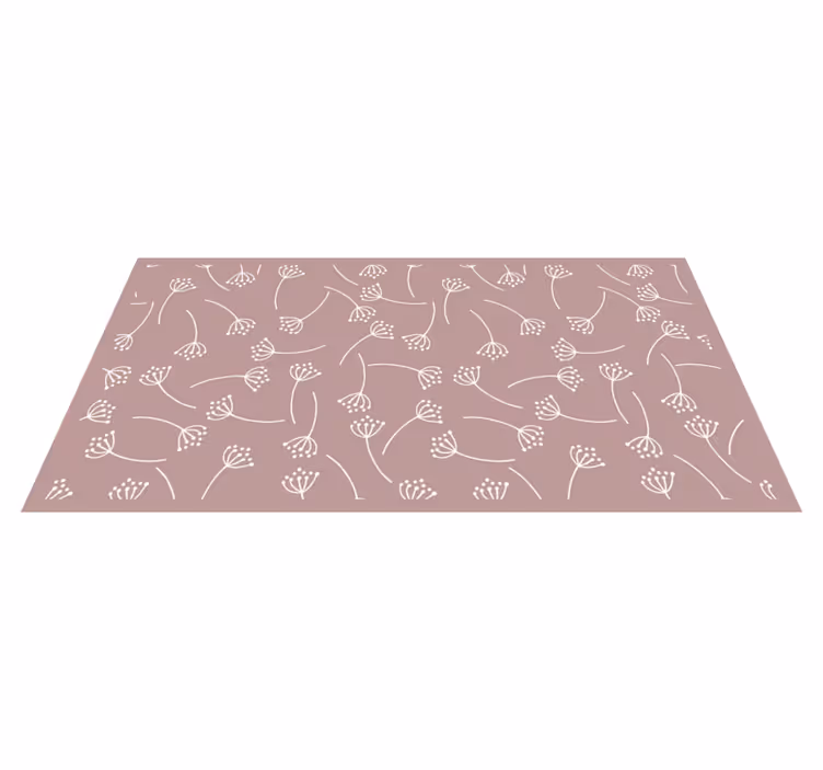 Soft Floral Pattern nature vinyl carpet - TenStickers