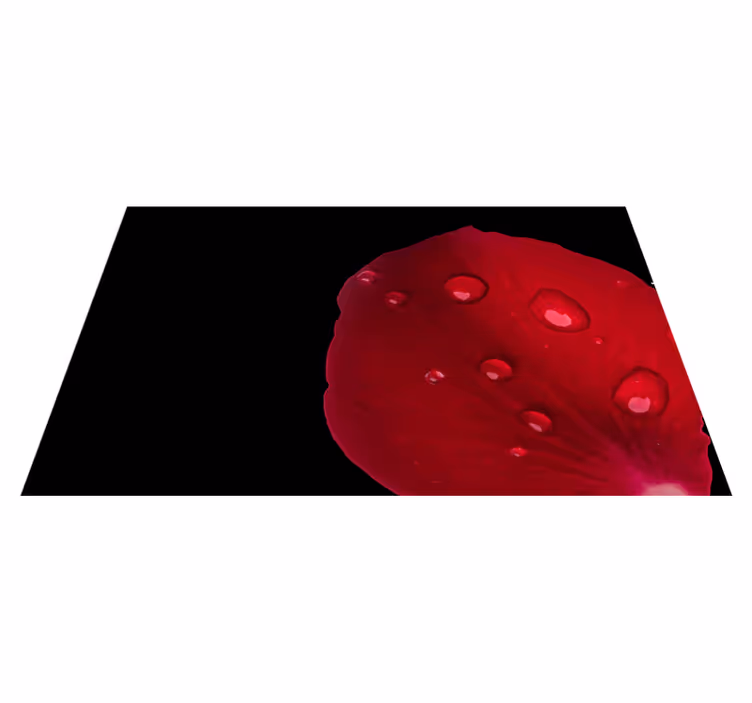 Red Petal Glamour living room vinyl carpet - TenStickers