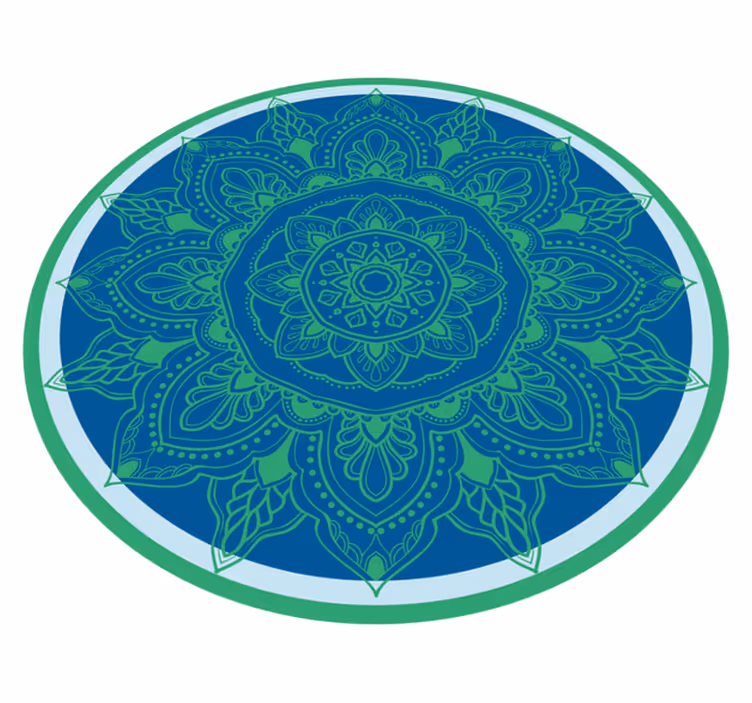 Elaborate Flower Arrangement mandala vinyl carpet - TenStickers