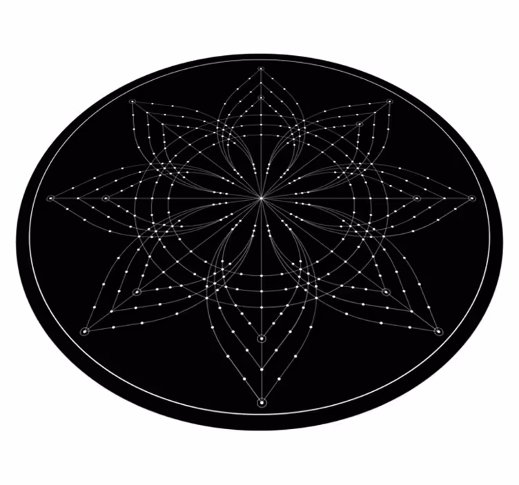 Elegant Lotus Pattern mandala vinyl carpet - TenStickers