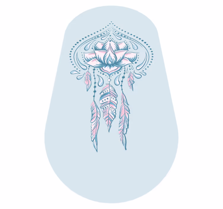 Lotus Pattern mandala vinyl carpet - TenStickers