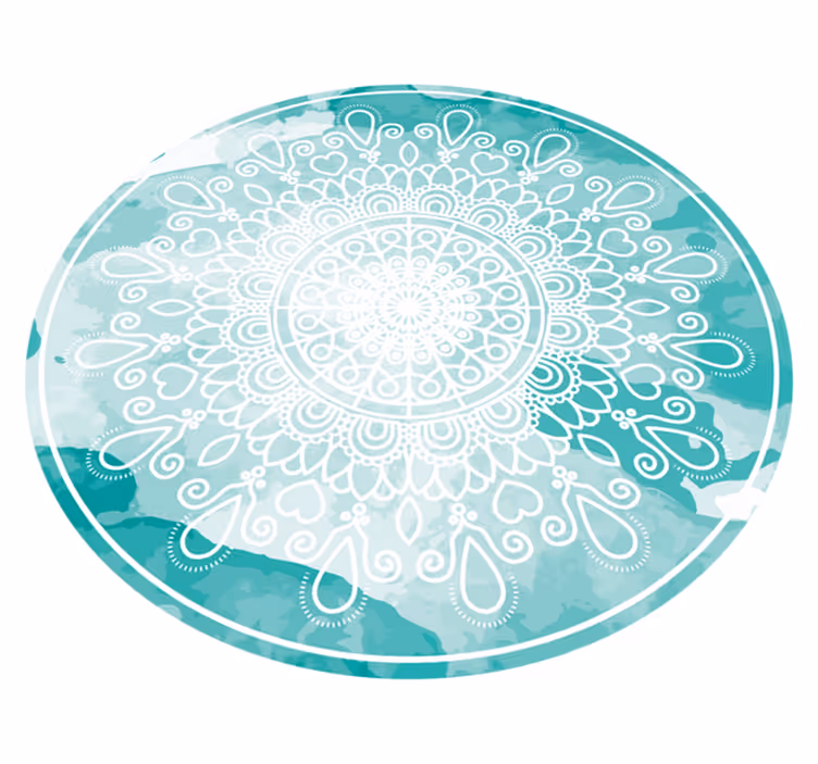 Elegant watercolor tones mandala vinyl carpet - TenStickers