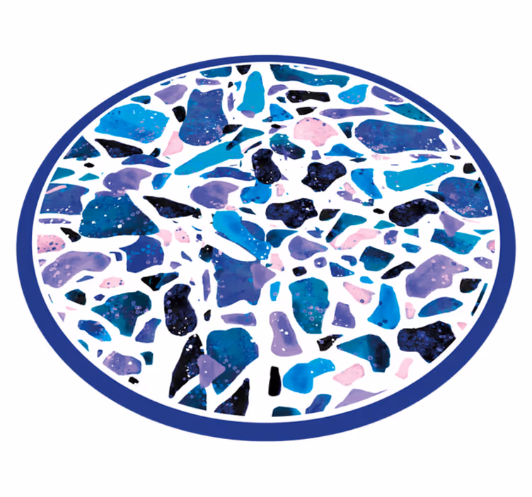 Colorful stone mosaic marble vinyl carpet - TenStickers