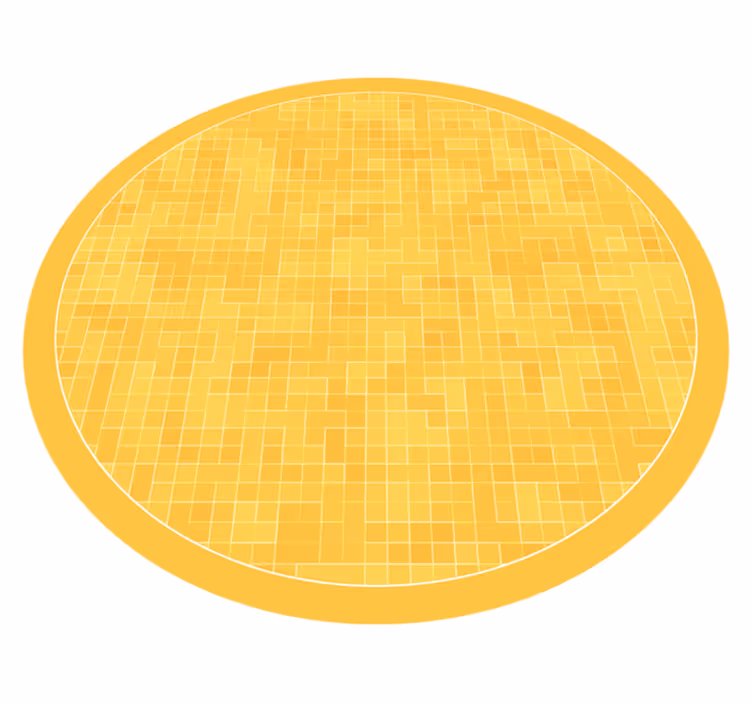 Yellow Mosaic Pattern geometric vinyl carpet - TenStickers