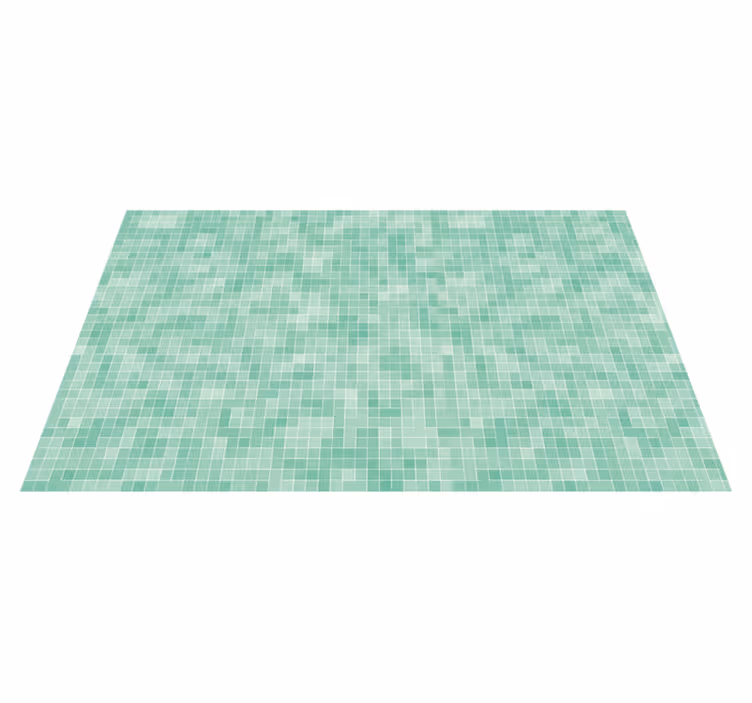 Mint Mosaic Pattern tile vinyl carpet - TenStickers
