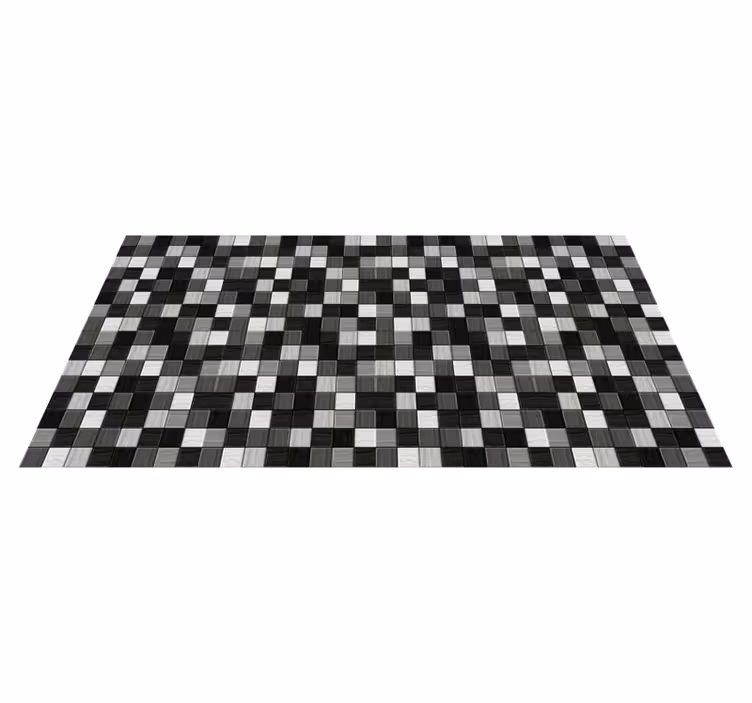 Grey shade squares bathroom vinyl carpet - TenStickers