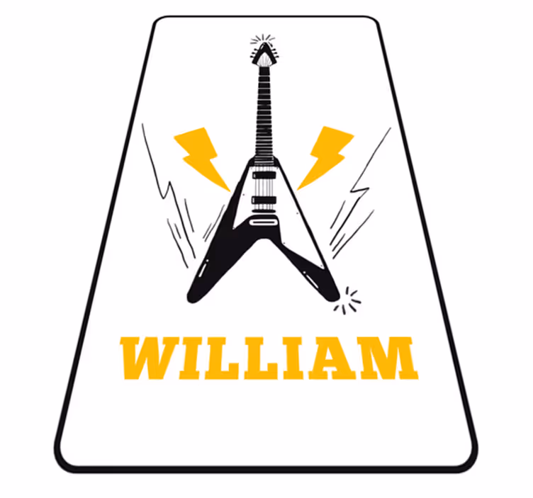 Electric Guitar Art custom vinyl carpet - TenStickers